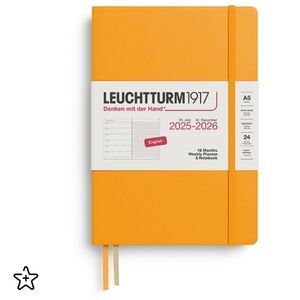 ❤️BUY 5 GET 3 FREE Weekly Planner & Notebook Medium (A5) 2026,18 Months, English